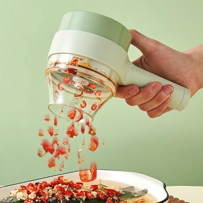 Electric Vegetable Cutter Handheld Multifunctional Food Chopper for Slicing, Grinding Garlic