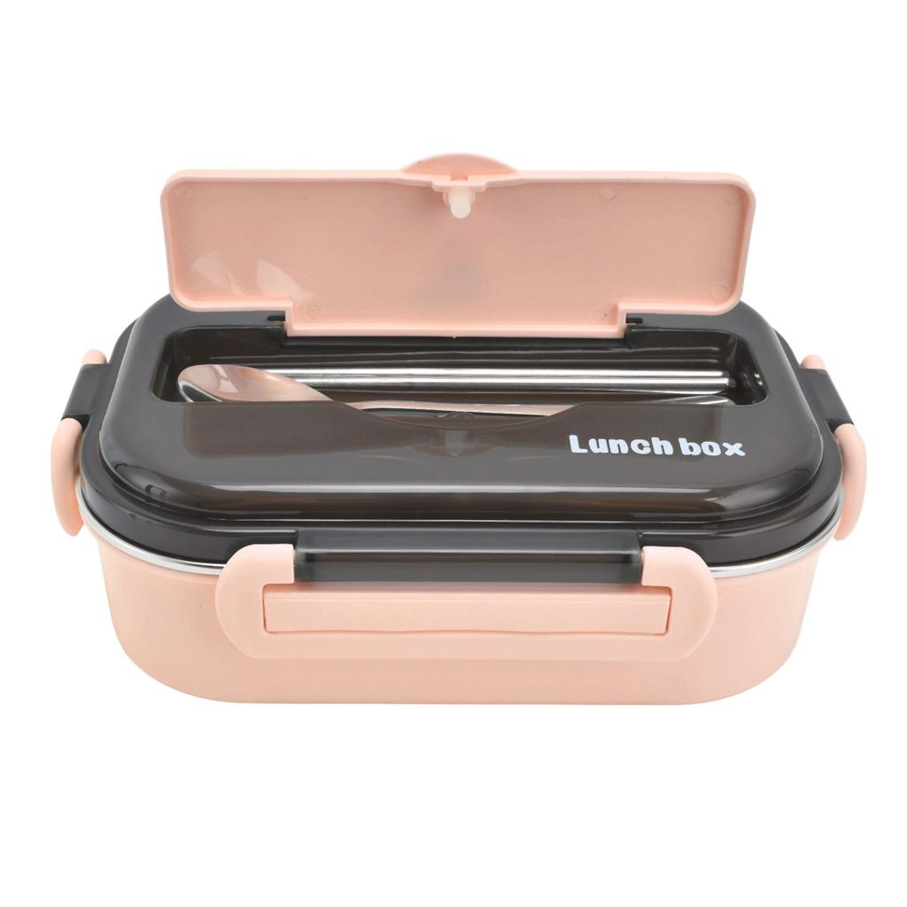 Lunch Box 1000ml Two Compartments Safe Durable Good Sealing Performance Portable Bento Box