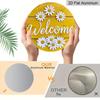 2D Flat 1pc Aluminum Decorative Daisy-Style Wall Hanging 7.87 inches × 7.87 inches Ideal for gardens, farmhouses, streets, shops, bars, cafes, family