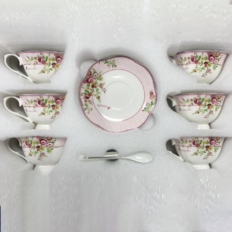 

Стильная кофейная чашка и блюдце: Набор для послеобеденного чая и черного чая - Идеальный подарок для дома или офиса 250cc (with Spoon)