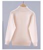 Girls' Fashionable Knitted Half-High Neck Sweater - Autumn/Winter Style, Thickened Base Top for Medium and Large Children