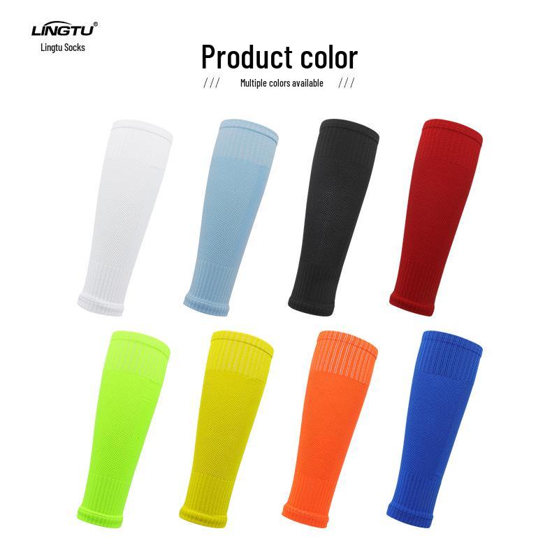 Solid Color Adult Compression Shin Guards & Leg Sleeves for Football, Running, and Cycling