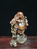Chinese Vintage Boxwood Carved Rich Maitreya Buddha Statue Nice Sculpture Art