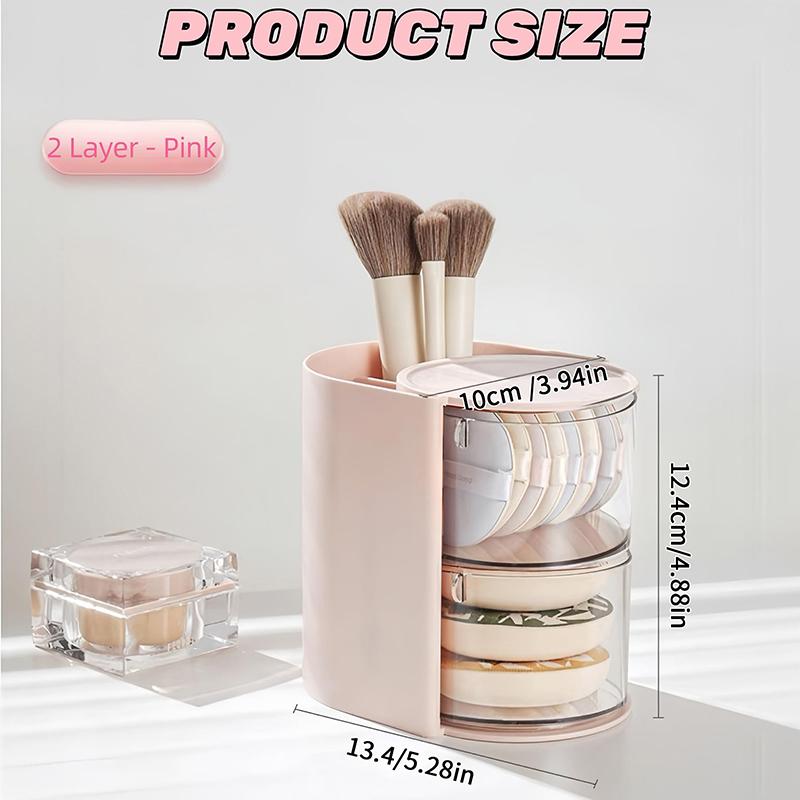 Hair Accessories Organizer With Hair Brush Holder, Rotatable Makeup Brush Holder