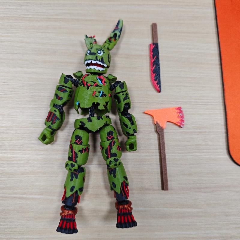 

3D Printed Five Nights At Harem 3 Springtrap T13 Action Figure Multi-Joint Removable in Stock