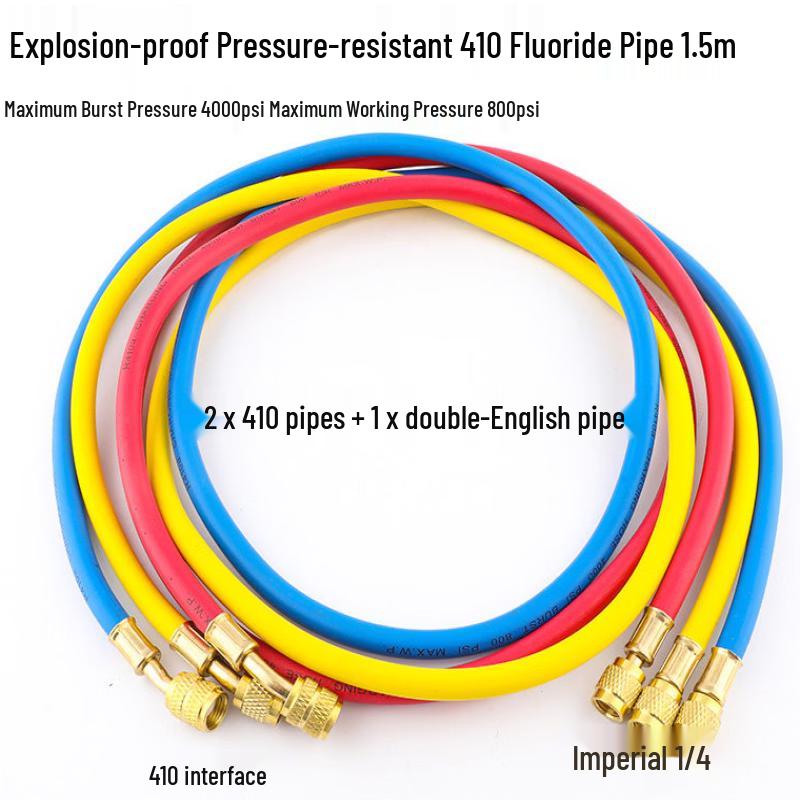 Jundingying 1.5m R410 High-Pressure Refrigerant Charging Hoses (3-Pack)