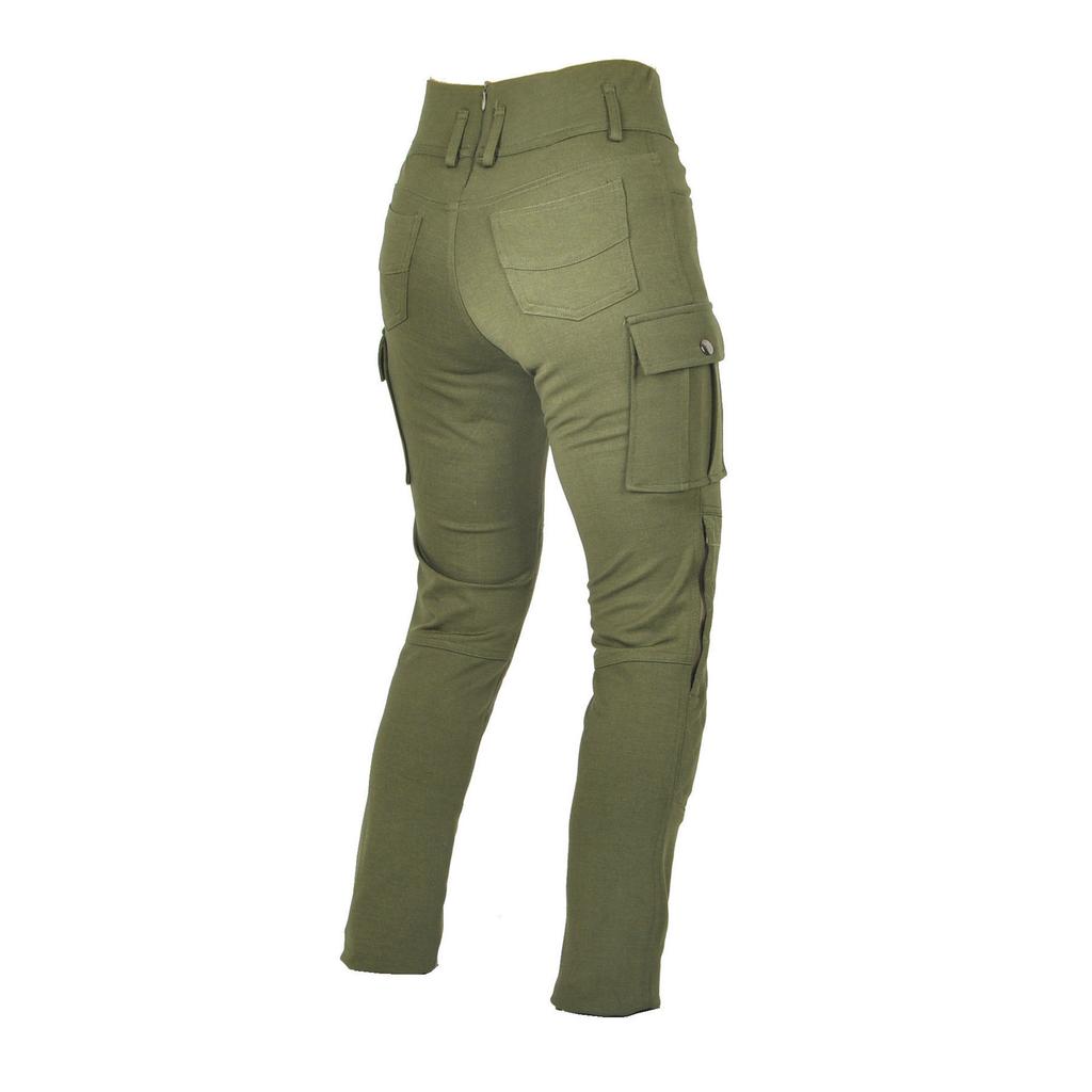 Motorcycle riding pants female rider tooling multi-bag anti-drop, tear-resistant, wear-resistant locomotive pants silicone protective gear