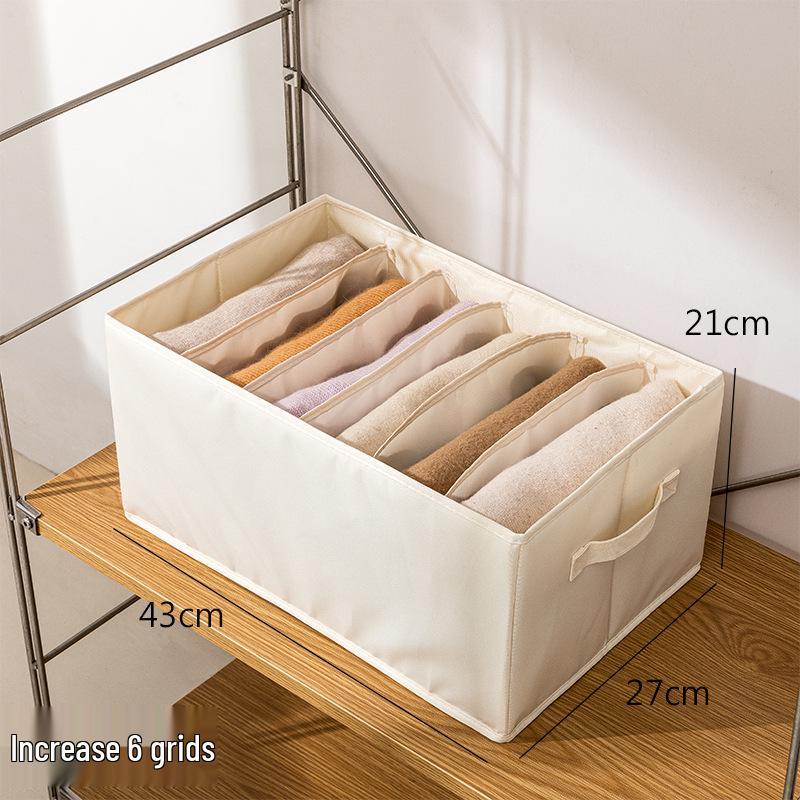 Jeans Storage Organizer: Divided Clothing Box for Wardrobe 