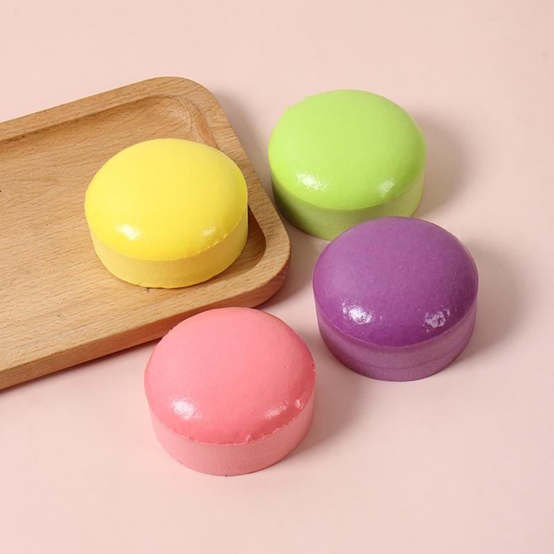 1Pcs Round Cake Toy Colorful Pudding Shaped Squeeze Stress Relief Toys Soft Slow Rising Fidget Toy For Kids Party Decor Gift