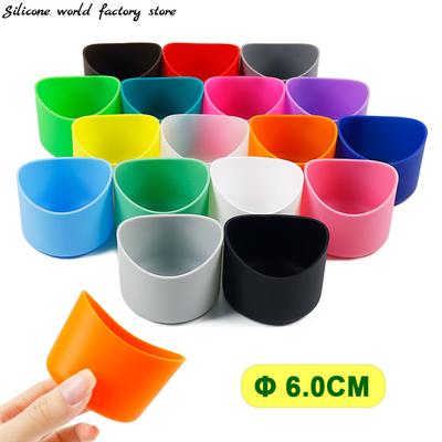 Silicone World 6,0 cm Unregelmäßige Silikonbecherabdeckung Bodenabdeckung Wärmeisolierhülle 60 mm Anti-Rutsch-Flaschenhülle Untersetzerhülle