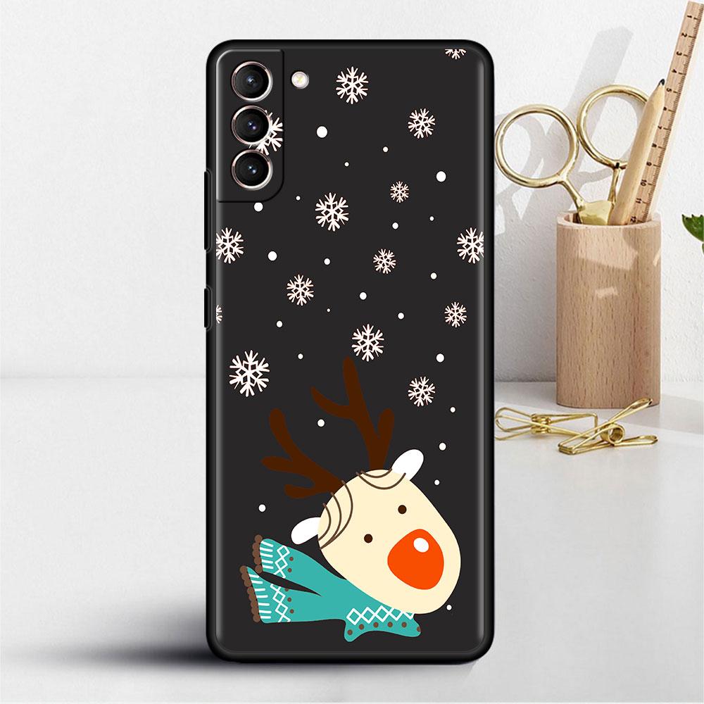 Merry Christmas In Winter Soft Case For Samsung Galaxy S22 S20 FE S21 S10 S9 Plus S8 Note 20 Ultra 10 Lite Phone Cover Shell