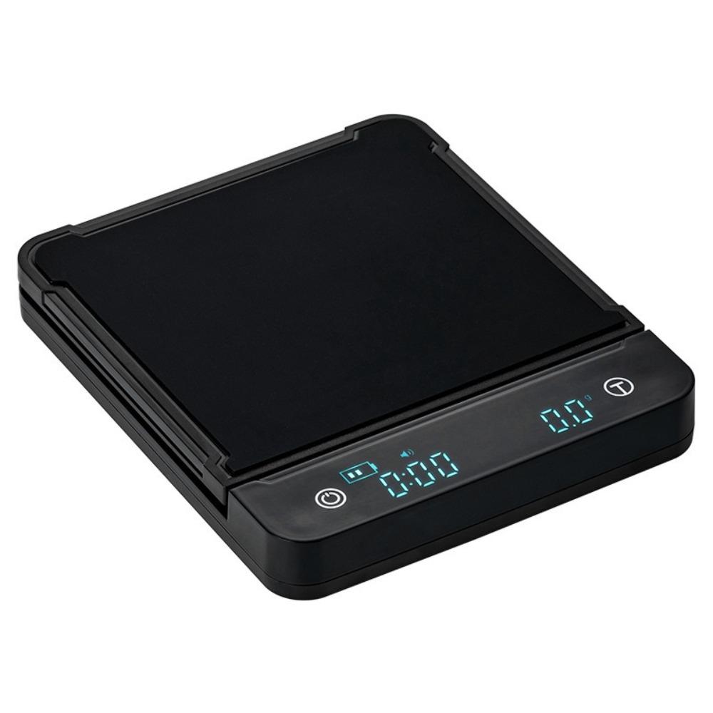Waterproof Rechargeable Coffee Scale , 3kg 0.1g Precision, Fast Charging & Timing, Electronic Kitchen Scale for Home Baristas/Coffee Lovers KFS-001