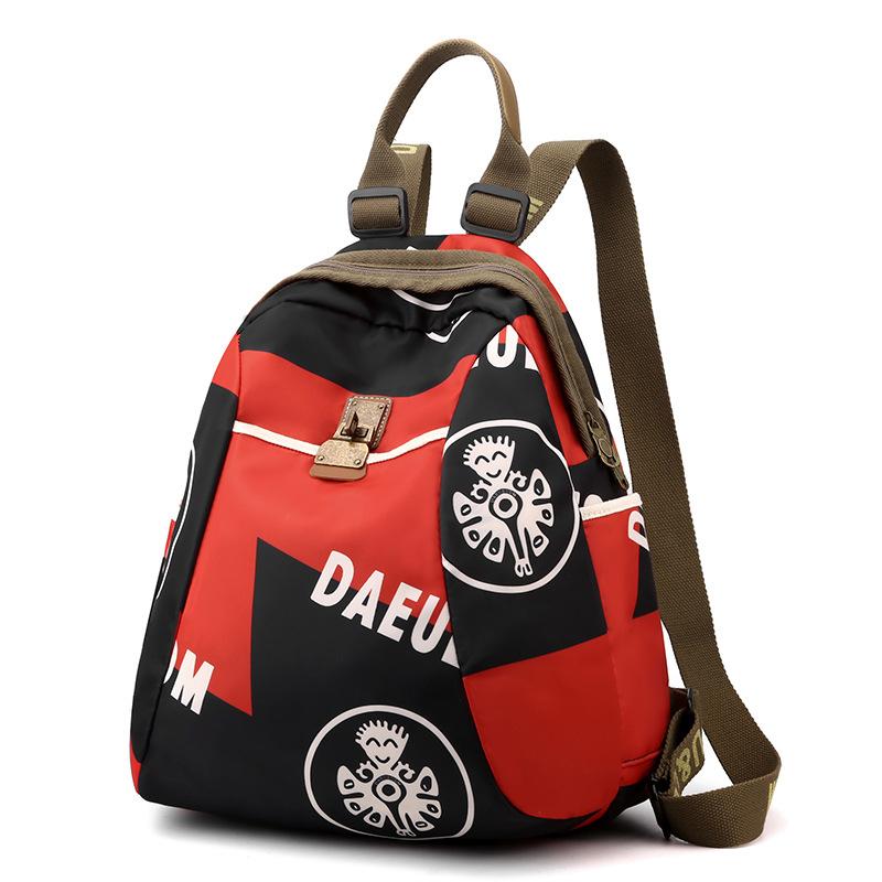 Backpack women s new high-end women s backpack fashion leisure travel Oxford cloth canvas waterproof schoolbag