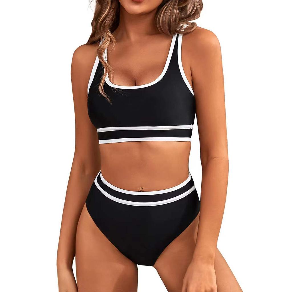 Set Bikini Sportiv Sexy Costume de Baie Femei 2025 Talie Înaltă Costum de Baie din Două Piese Femeie Tankini Y2k Lux Costume de Baie Plajă Monokini