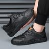 [First Layer Cowhide] Men's Handmade Shoes, Thin Soft-soled Casual Shoes, Personalized Summer New Breathable Trendy Versatile Shoes
