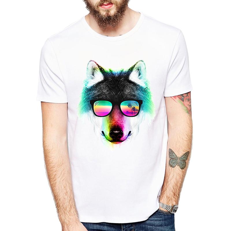 Newest 2019 Men's Fashion Animal Short Sleeve Summer lion/Wolf/Zebra Printed T-shirt Funny Tee Shirt Hipster O-neck Popular Tops