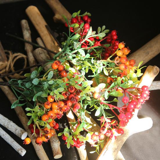 Simülasyon Berry Chic Sulamasız UV'ye Dayanıklı Sahte Berry Sahte Süs Simülasyon Berry Yapay Berry Ev Dekoru