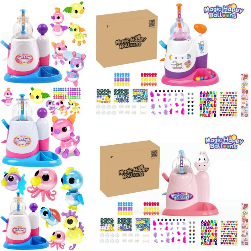 Crossborder Bobo Sticky Play Toy Diy Bouncing Ball With Bubble Maker For Kids