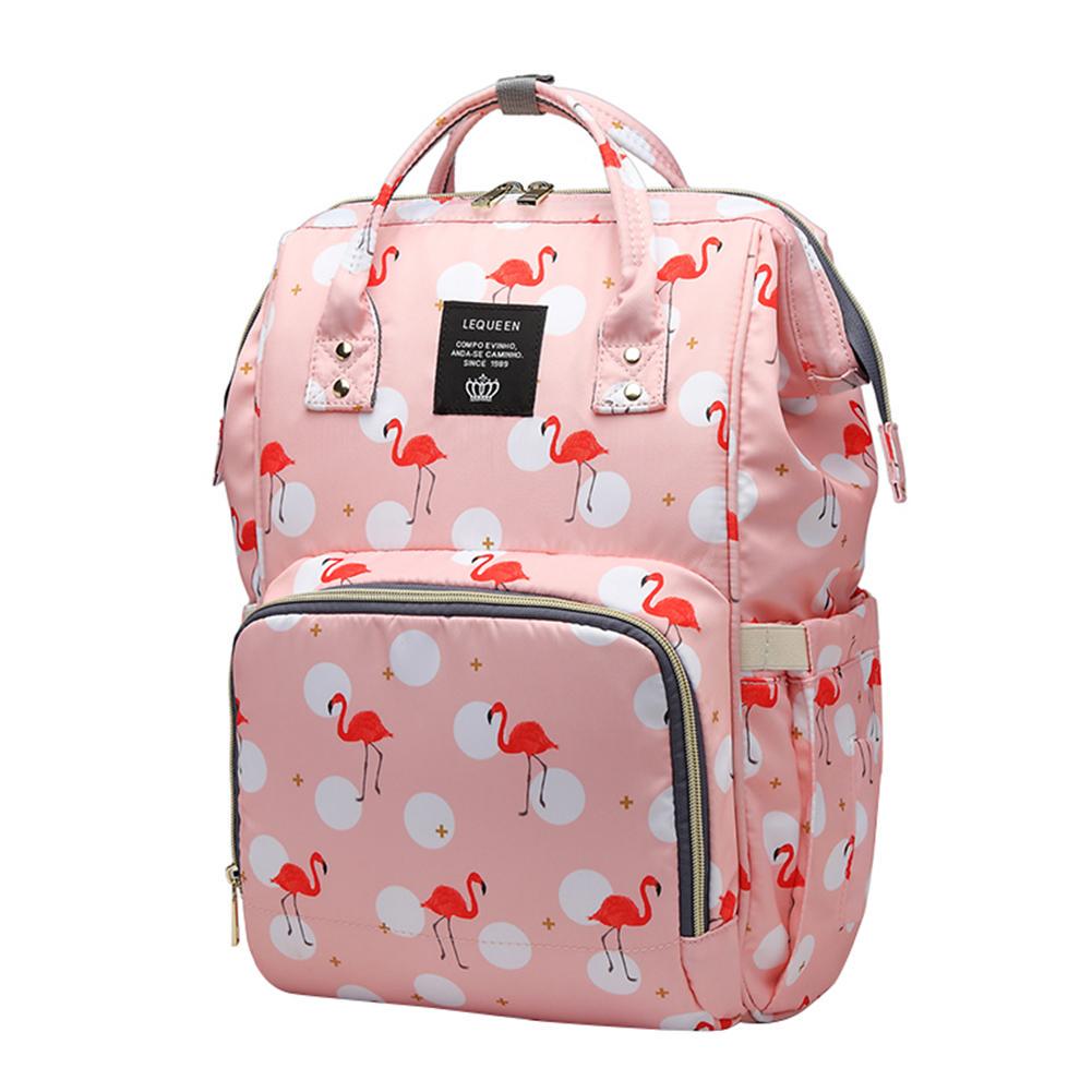 pink backpack changing bag