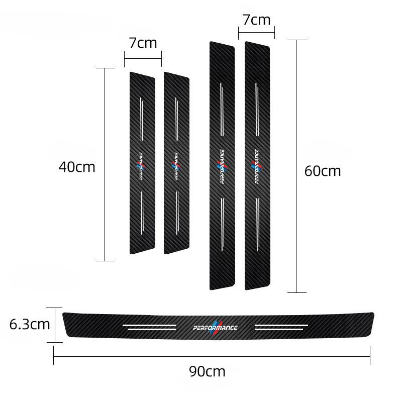 5Pcs Leather Car Door Sill Protector Threshold Sticker Anti Scratch For BMW X1 X2 X3 X5 X4 X6 X7 G30 G20 G32 G11 G12 F40 F30 F20 nlbr76