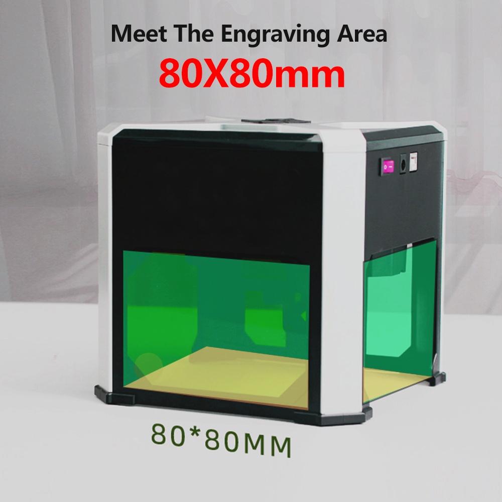 AC 110-240V Mini Laser Engraving Machine Engraving Range 3000mw CNC Wifi USB Laser Engraver DIY Logo Mark Printer Cutter Woodworking 80x80mm