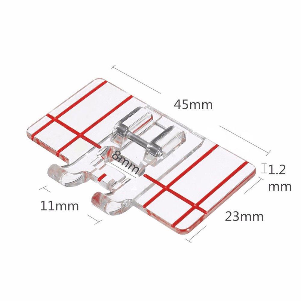 1pc Clear Plastic Parallel Stitch Foot Presser For Brother Domestic Sewing Machine