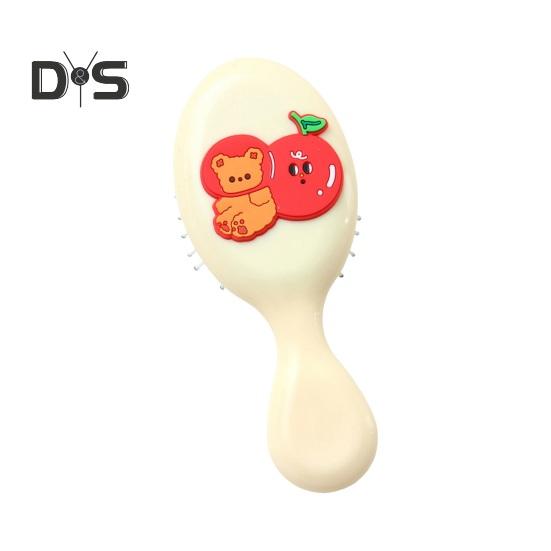 

Мини-щетка для волос для девочек, мягкая щетина, массаж кожи головы, портативная расческа для распутывания волос с мультяшными овощами и животными, детские парикмахерские инструменты на день рождения F