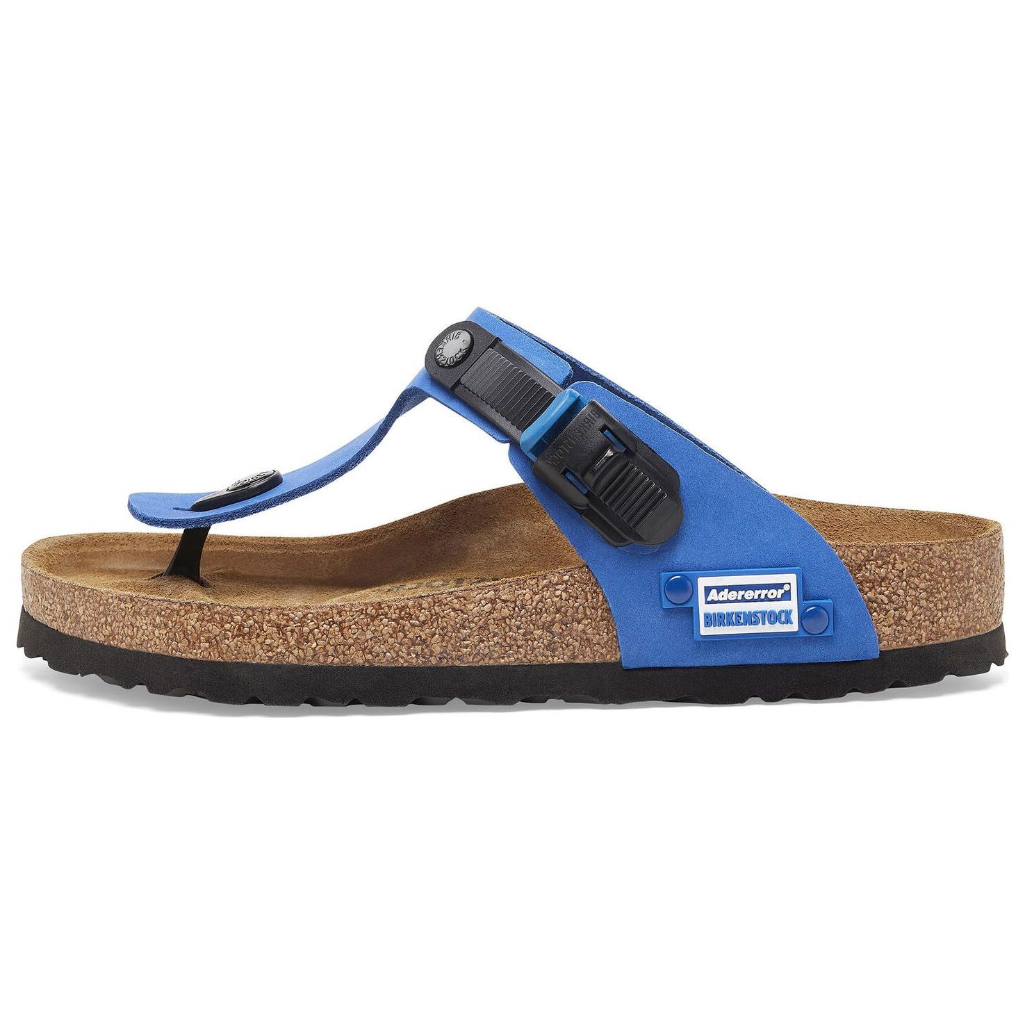 Birkenstock Leder Minimalistisch Bequem Mode Sandalen Unisex Sandalen Blau 1018907 40 brown