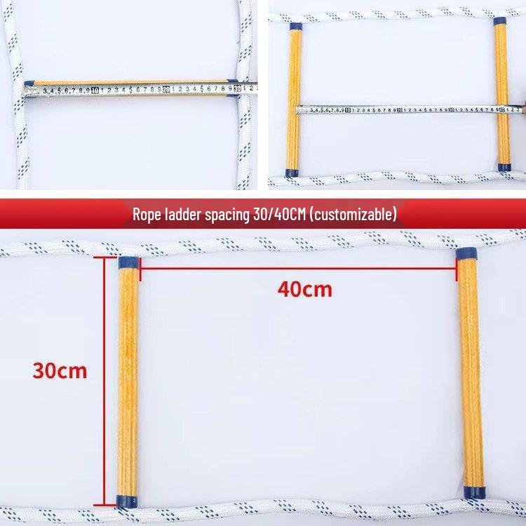 Rescue & Lifesaving Nylon Rope Ladder for High-Altitude and Well Escape Training