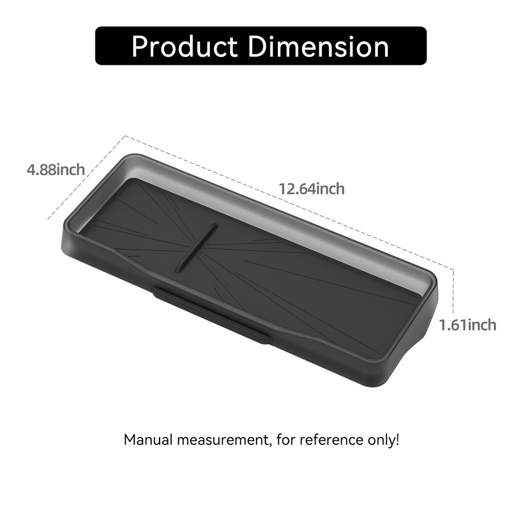 Smabee for Tesla Model YL 2025+/Model Y 2020+/Model 3 2017+ Behind‑Screen Dashboard Storage Box Transparent Black Accessories D5