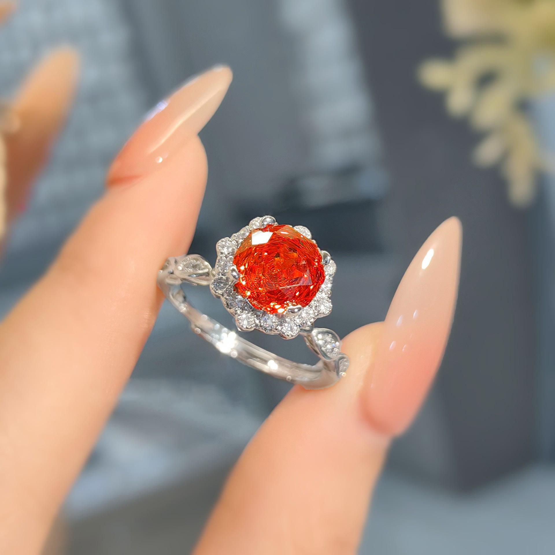 

Восьмиугольный комплект ожерелья с цветком огранки «Миллениум», высокуглеродистый бриллиант, сокровище, кольцо «Роза», серьги-пусеты