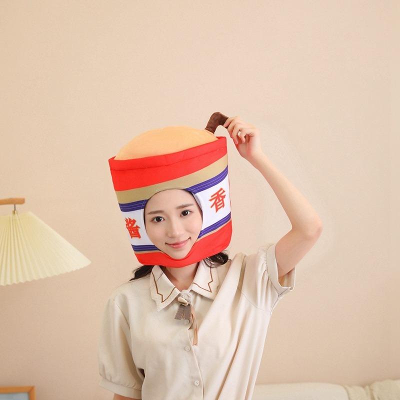 Party, sauce-scented headgear, hat, photo props, cartoon headgear, photo props, performance props