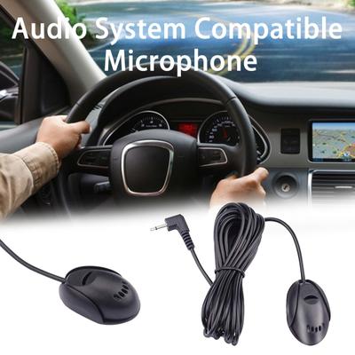 Auto Audio 3,5mm Mikrofon für Bluetooth-kompatible Headunits GPS DVD HiFi Sound Klare Qualität Geringes Rauschen Einstellbares Mikrofon