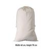 Canvas Drawstring Bag with Printed Logo - Small Linen Storage Bag