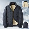 Men's Winter Thickened Fleece Jackets Windproof Snow Coats Men Outerwear Cropped Woolen Parka Coat Warm Bomber Overcoat