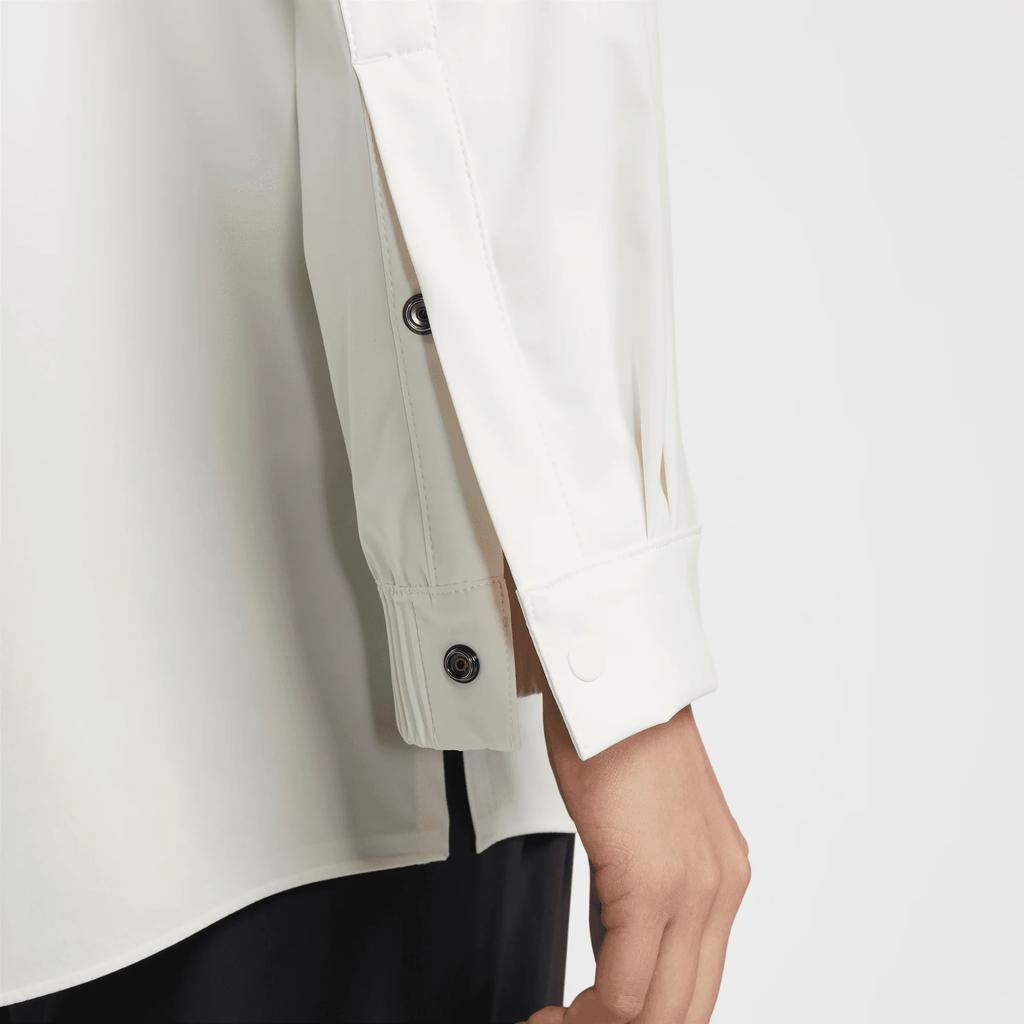 New Nike Dri Fit OVERSIZE Shirt Women's Sail White/Light Bone HQ0237-133