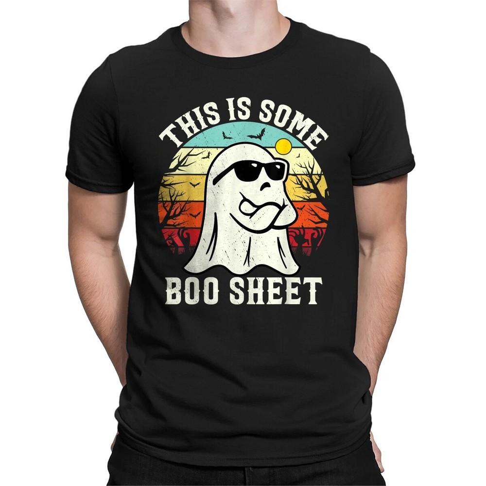 

This Is Some Boo Sheet Ghost Retro Halloween Funny Unisex T-Shirt S