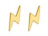 Gold-Plated Silver Earrings Lightning Gold Women's Studs Thunderbolt Silver