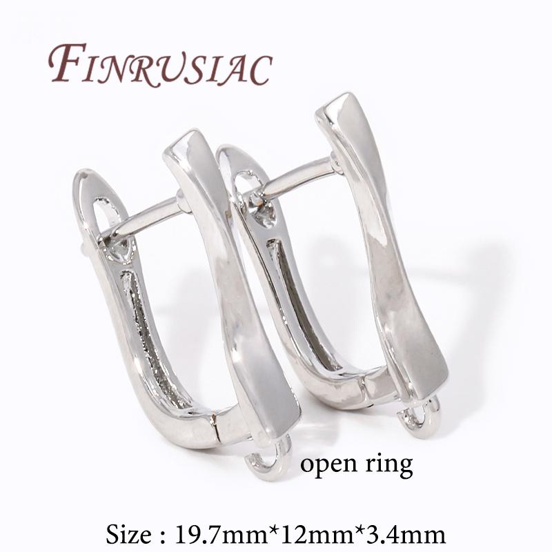 Позолоченные 18K Гипоаллергенные Базовые Застежки Основы для сережек Фурнитура Швензы Крючки Застежки Аксессуары Для сережек, DIY Украшения 1 pair