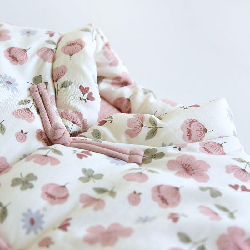 Mamas Vintage Verdickte Baumwolljacke Handgemachter Floraler Wintermantel Warme Baumwollwattierte Oberbekleidung