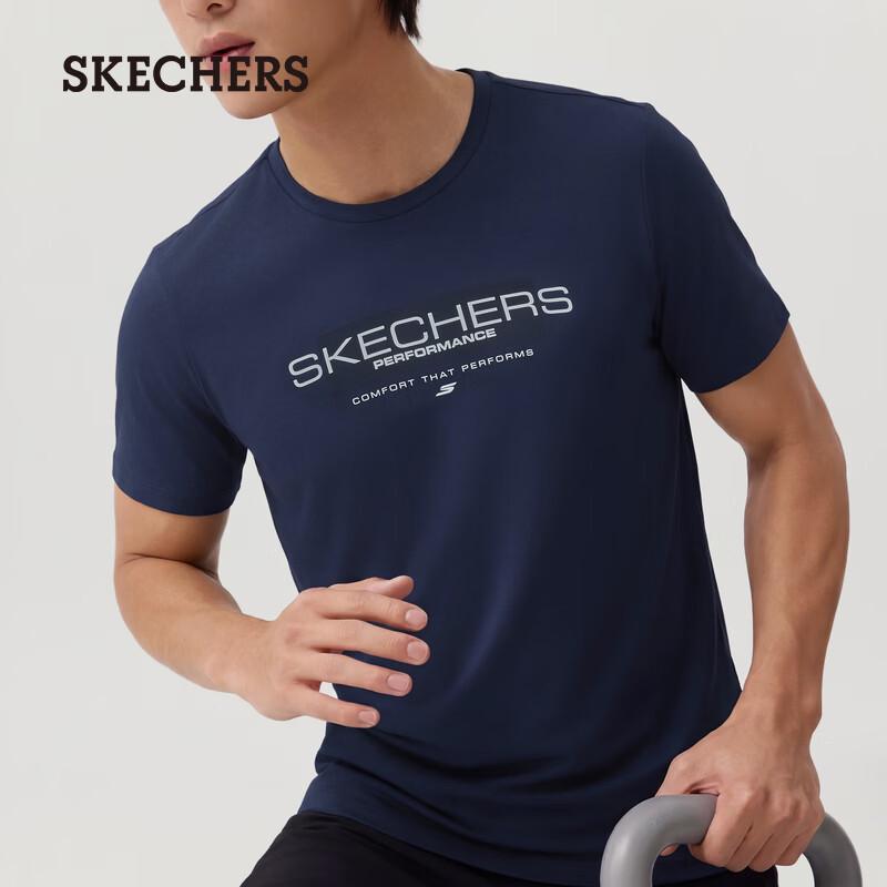 Skechers Men's P226M256 Knitted Short Sleeve T-Shirt