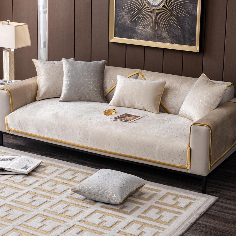 Chenille Sofa Cushion Four Seasons Universal Simple Modern Nordic Entry Lux Style Cover Backrest Towel Cover Cloth Non-Slip Cushion