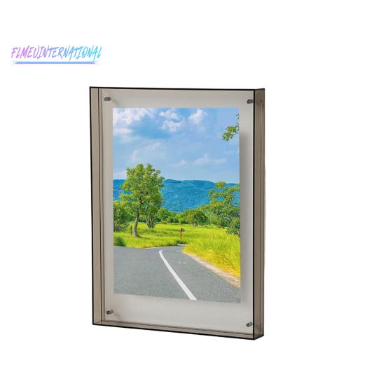 

Фоторамка Яркая плавающая акриловая фоторамка-настольная настенная художественная рамка для галереи, украшения домашнего офиса 15cm серый