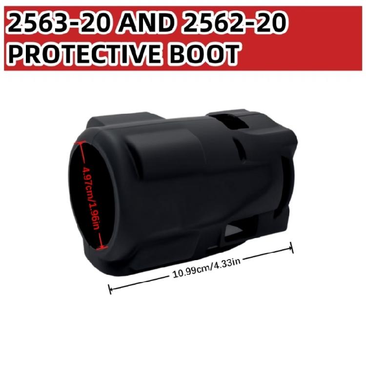 Nonslip Silicone Protective Sleeve 49-16-2563 For 3/8 And 1/2Inch Wrench Tool Heat Dissipation Cover