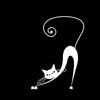 Abstract Cartoon Cat Decoration PET Car Sticker Vehicle Waterproof Decal