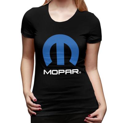 Mopar Black Logo American Trucker TShirt for Women Round Neck Streetwear T Shirts Womens Tees Short Summer Clothes Tops