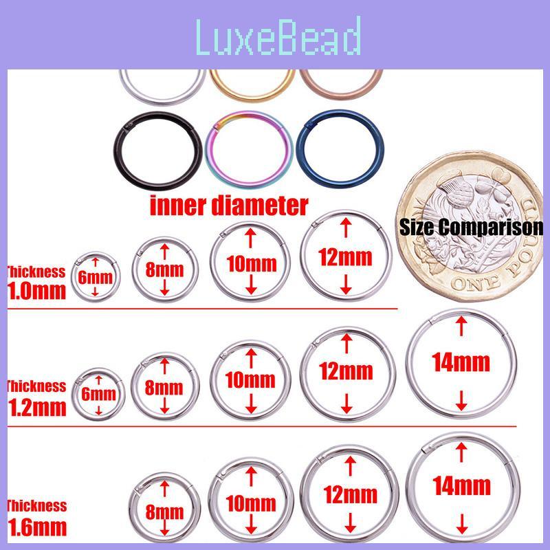 Stunning Steel Nose Ring Septum Clicker With Seamless Appearance And Anti-allergy