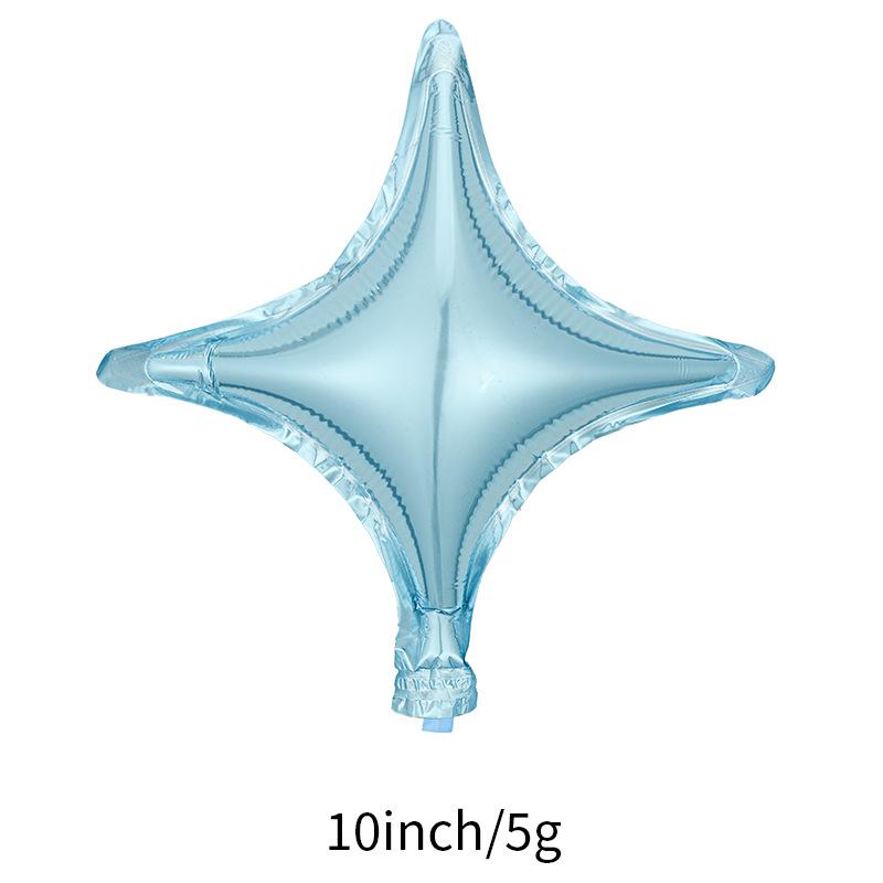 10 Inch Four-Pointed Star Balloon Aluminum Film Light Plate 24 Inch Cross Star Balloon Party Decoration Arrangement Quadrangle Ball