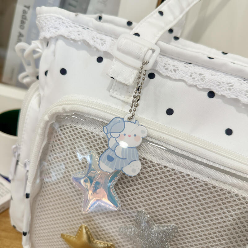 Krajková průhledná taška s vlnkovým vzorem přes rameno pro studenty středních škol