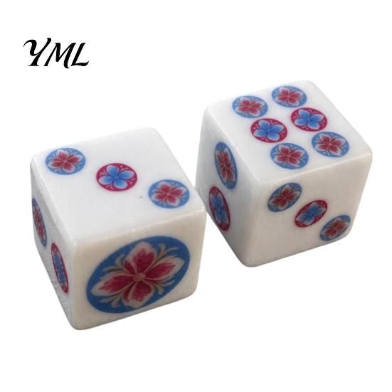 Dekorative Mahjong Würfel 2 Stück 25MM Set, für Tischspiel, Brett Leicht zu lesen Casino Themenparty, Mah Jongg Zubehör, Geschenk Männer Frauen Tragbar